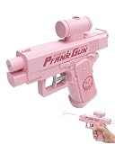 RAVNIX 1 Ud Pistola de Agua Broma, Rosa Mini con Gatillo Reverso Sorpresa para Fiestas en Piscina, Genera Risas con Juguete de Agua Seguro y Ergonómico
