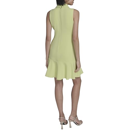 Image of Karl Lagerfeld Women's Sleeveless Collared Button Front A-line Mini Dress