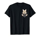 German Rex Chat dans la poche de la chemise T-Shirt