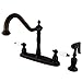Kingston Brass KB1755PLBS Heritage 8-Inch Centerset Kitchen Faucet, Oil Rubbed Bronze