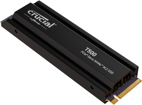 Crucial T500 1TB M.2 SSD + ヒートシンクセット Crucial T500 1TB PCIe Gen4 NVMe M.2 SSD with heatsink