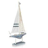com-four® 2X velero Decorativo marítimo de Madera en ...