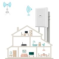 KASER 4G LTE 5G Antenne Outdoor Mimo Richtantenne 698-2700 | 3300-3800 MHz Bis zu 12dBi Verstärkung kompatibel 5g 4g Router N-SMA Ausgang mit TS9 adapter Inklusive Verlustarme Kabel 10 Meter -Model V3 – Ansicht 5
