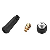 ERYUE DKJ -Kabelstecker, Schnellanpassungs -Schweißkabel -Adapter, Ideal für Schweißmaschinen, die aus Hochwertigem Kupfermaterial Gebaut Wurden, Leicht zu ändern, (DKJ10-25 Schwarz)