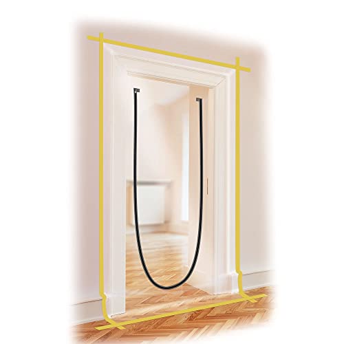 Preisvergleich Produktbild MARVS 2x Premium Staubschutztür mit Reißverschluss 2 Stk. 220x110cm Profi Renovierungstür Staubschutzwand - Folien Tür - Staubschutztür Folie