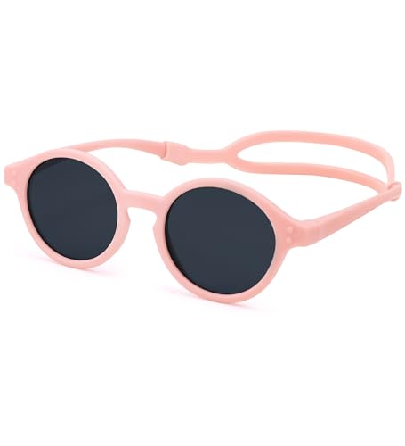 Image of NULOOQ Polarized Baby Sunglasses with Silicone Strap - Bendable TPEE Flexible Infant Sunglasses 0-24 Months