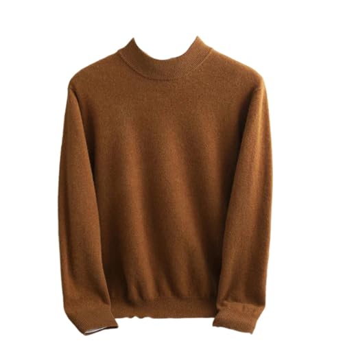 Mens Half-High Neck Wool Sweater Spring Winter Warm Solid Color Business Casual Pullover