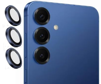 Image of [1 Pack Camera Lens Protector For Samsung Galaxy S25 FE 5G Tempered Glass Metal Camera Rings / /Anti-Scratch /Case Friendly [Serria Blue]