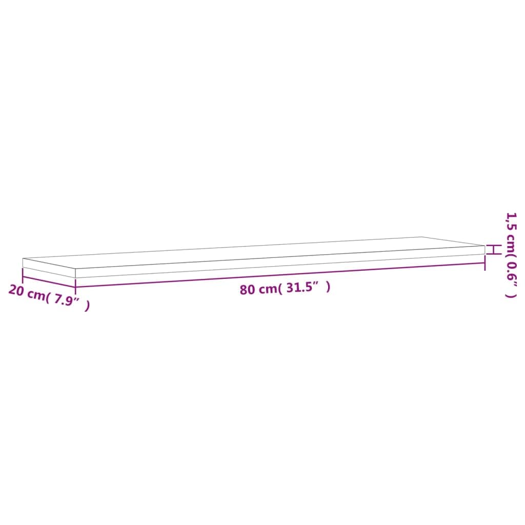 Wandregale 4 STK. Grau Sonoma 80x20x1,5 cm Holzwerkstoff, multifunktionales Regalsystem für Wohnzimmer Büro Kinderzimmer, Flexibles Steckregal zur Aufbewahrung und Ordnung