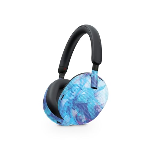 Image of MightySkins Carbon Fiber Skin Compatible with Sony WH-1000XM5 Headphones - Paint Vapor | Protective, Durable Textured Carbon Fiber Finish | Easy to Apply