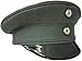 WW1 German Officer Field Cap, Vulcanfibre Visor, Grey and Green, Size 7 1/4