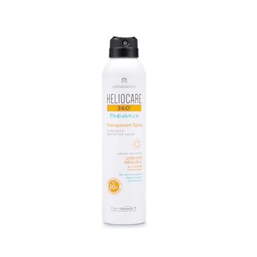 Cantabria Labs - Heliocare 360º Pediatrics Transparent Spray - SPF 50+ - 200ml - Protección Solar Avanzada - Ideal para Piel Sensible de Niños