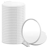 DIVINA VITAE 24Pcs Small Compact Mirror 2.36 Inch Mini Mirror Bulk Round Makeup Mirror for Purse, Folding Pocket Mirror for Women Travel Daily Use(White)