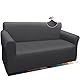 Granbest Thick Sofabezug Stylish Pattern Sofaüberzug für Sofa Stretch Elastische Jacquard Sofahusse Couchhusse mit Armlehne für Wohnzimmer Anti-Rutsch (2 Sitzer, Grau)