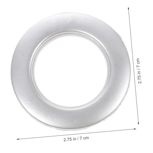 Anillos de ojal para cortinas de ventanas kit reutilizable de anillo romano plástico plateado 3