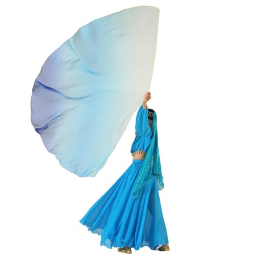 MUNAFIE Anbetungsfahnen, Lobpreis Fahne,Flaggen Zum Tanzen (1 Fahne + 1 Stock) #6White&Blue&Sky Blue