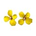 Produktbild Vi.yo Ohrringe Ohrstecker Damen Ohrringe für Schmuck Spielzeug Ohrringe Gemalte Blumen, Ohrringe, unregelmäßige Blütenblätter, Ohrringe, Legierung, 2.6 * 2.5 cm, Gelb