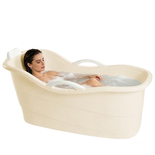 Mobile Badewanne Mit Ablaufschlauch Geeignet Für Erwachsenenbadewannen Kinderbadewannen Und Kinderschwimmen Badewanne für Dusche & Outdoor 120X56X55cm