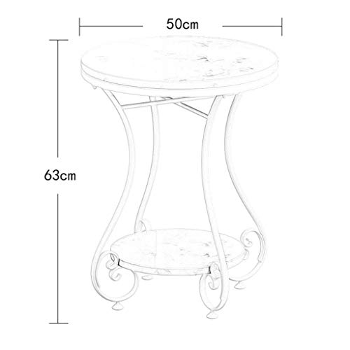 Table d'appoint ronde salon mini table basse de balcon en métal
