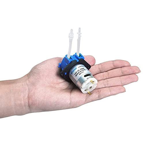 Image of Low flow peristaltic pump 12V dc Kamoer NKP DIY liquid small dosing pump for aquarium lab analytical 3mm ID x 5mm OD Blue