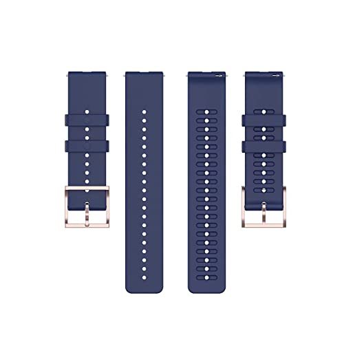 FTRONGRT Soft Silicone 20mm Watch Strap for Polar Ignite 2, Replacement Wristband Bands Bracelet for Polar Ignite 2.Midnight Blue - Image 3