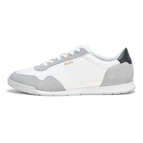 Image of BOSS Men's Titanium Low Profile Leather Sneaker