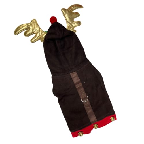 Disfraz navideño para perros con cuernos, talla 51 cm