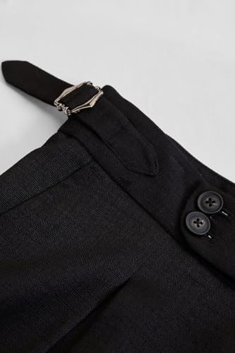 Image of SNITCH Slim Fit Black Stretch Trousers