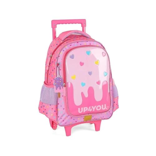Mochila de Rodinhas Sem alça Luxcel Up4You Sorvete Pink