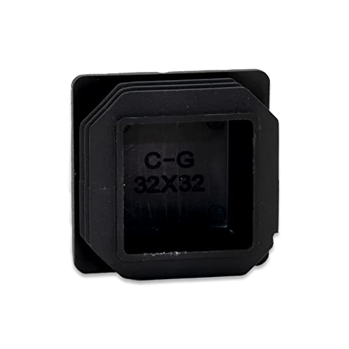 Image of Flyshop 32 x 32 mm, 1.26 inch x 1.26 inch Black Plastic Hole Plugs Square Tubing End Caps Tube Inserts Durable Furniture Glide for Chair Table Stool Leg 8 Pack