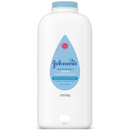 JOHNSON'S Pure Cornstarch Baby Powder with Aloe Vera & Vitamin E, 22 oz (Pack of 11) (Packaging May Vary)       