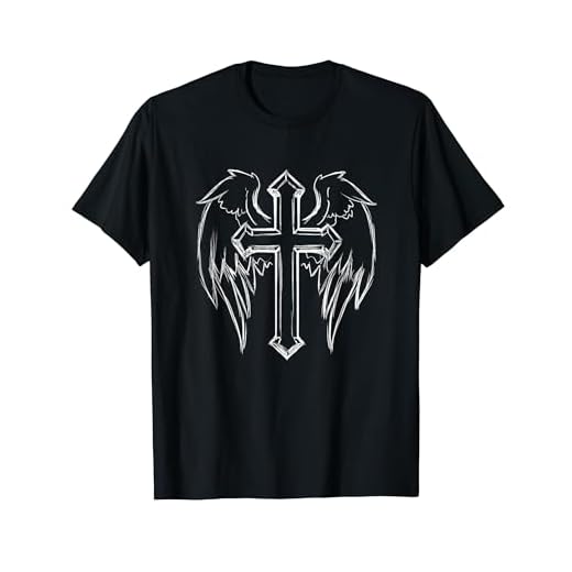 メンズ クロス 天使の翼 Tシャツ Tシャツ