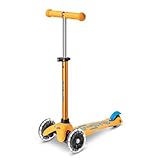 Micro® Mini Deluxe LED | Patinete Infantil Premium 3 Ruedas con Luces LED sin Pilas| Manillar Ajustable y Desmontable | Plataforma Antideslizante | Giro por Inclinación | Niños y Niñas | +2 Años