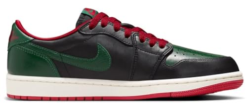 NIKE Jordan Women's 1 Retro Low OG Black/Gorge Green-Varsity Red (CZ0775 036) - 112