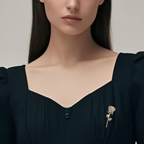 Image of Brooch Pins For Women Fashion Elegant Brooches Lapel Badges Coat Sweater Scarves Shawl Dress Accessory Wedding Party Prom Jewelry