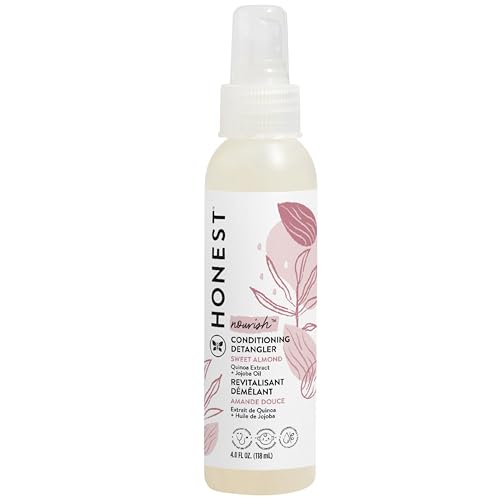 Image of The Honest Company Conditioning Hair Detangler | Leave-in Conditioner + Fortifying Spray | Tear-free, Cruelty-Free, Hypoallergenic | Almond Nourishing, 4 fl oz