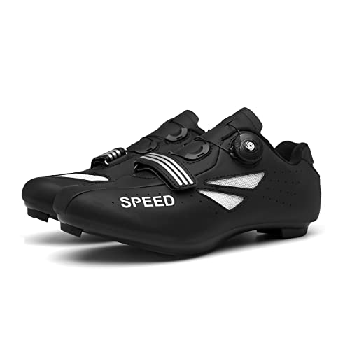 Webrosistol Chaussures SPD VTT Adulte Hommes Femmes Respirant Cuir Supérieur Chaussure Velo Route Antidérapantes Nylon Semelle Cover