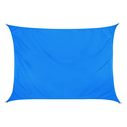 Sonnensegel 3x4 rechteckig - blau - Sonnenschutz wasserabweisend - UV-Schutz Garten Terasse Camping