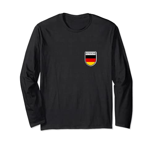 Flag Germany Long Sleeve T-Shirt, Black