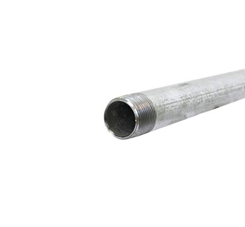CMI Inc 3/4\" X CLOSE\" 10 Pack Industrial Galvanized Steel Pipe Nipple, Pipe Connector For Vintage DIY Furniture Home Pipe Decor,3/4 Inch Galvanized Threaded Pipes and Pipe Fittings (3/4\" X 1\" CLOSE)