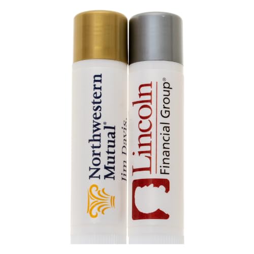 Bulk Custom Lip Balm 100 Pack - Personalized Realtor Branding & Logo | Real Estate Pop-By Gifts, Open House Giveaways, Closing Day Gift Bag Fillers - Made with Vitamin E & Aloe