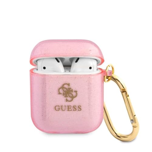 Guess Gua2ucg4gp Airpods Cor-De-Rosa/Cor-De-Rose Glitter Collection