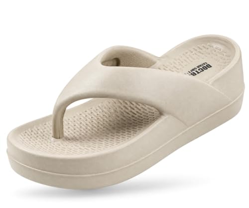 Image of DOCTOR EXTRA SOFT Women's EVA Flip Flop Slippers | Lightweight Cloud Soft Platform Sandals | Thick Cushion Sole, Waterproof Slip-On Thong for Beach, Pool, Indoor & Outdoor Wear D-557