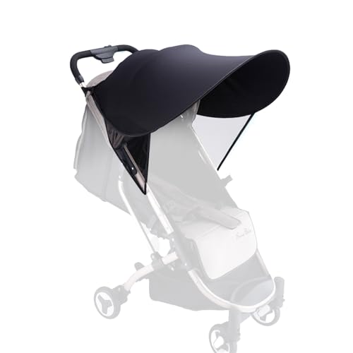 FUIPVGI Sonnensegel Kinderwagen UV Schutz Sonnenschutz Kinderwagen, Kinderwagen Sonnenschutz, Sonnensegel Buggy, Sonnensegel für Kinderwagen für Buggy Sonnenschutz für Baby (Schwarz)