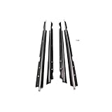 Mechanics Choice Set for Oldsmobile 88 (1980-1990) Lower Window Glass Seal Kit Rear - Driver and Passenger Side (B-body, C-body, Sedan 4 Door)