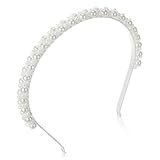 Yuanan Pearl Headbands for Women, Dainty Peal Headband for Girls, White Pearl Headbands Wedding Bridal Headband, Cute Fashion Girl Headbandss for Wedding Birthday Party Photography