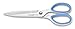 3 Claveles Tijeras pescado, acero inoxidable, Azul, 24 x 9 x 1 cm