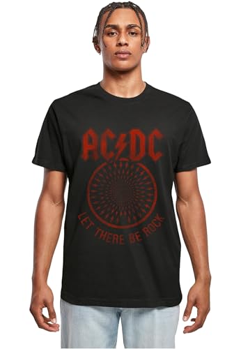 T-Shirt ACDC Let There Be Rock Merchcode pour Homme en Coton Noir