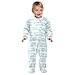 Emelivor Seal Seal Stripe Newborn Baby One-Piece Sleepers Infant Footed Pjs with Zipper for Girl Boy Kids