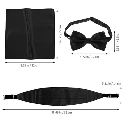 Set de Cummerbund, Corbata de Moño y Pañuelo para Hombre miniatura 2